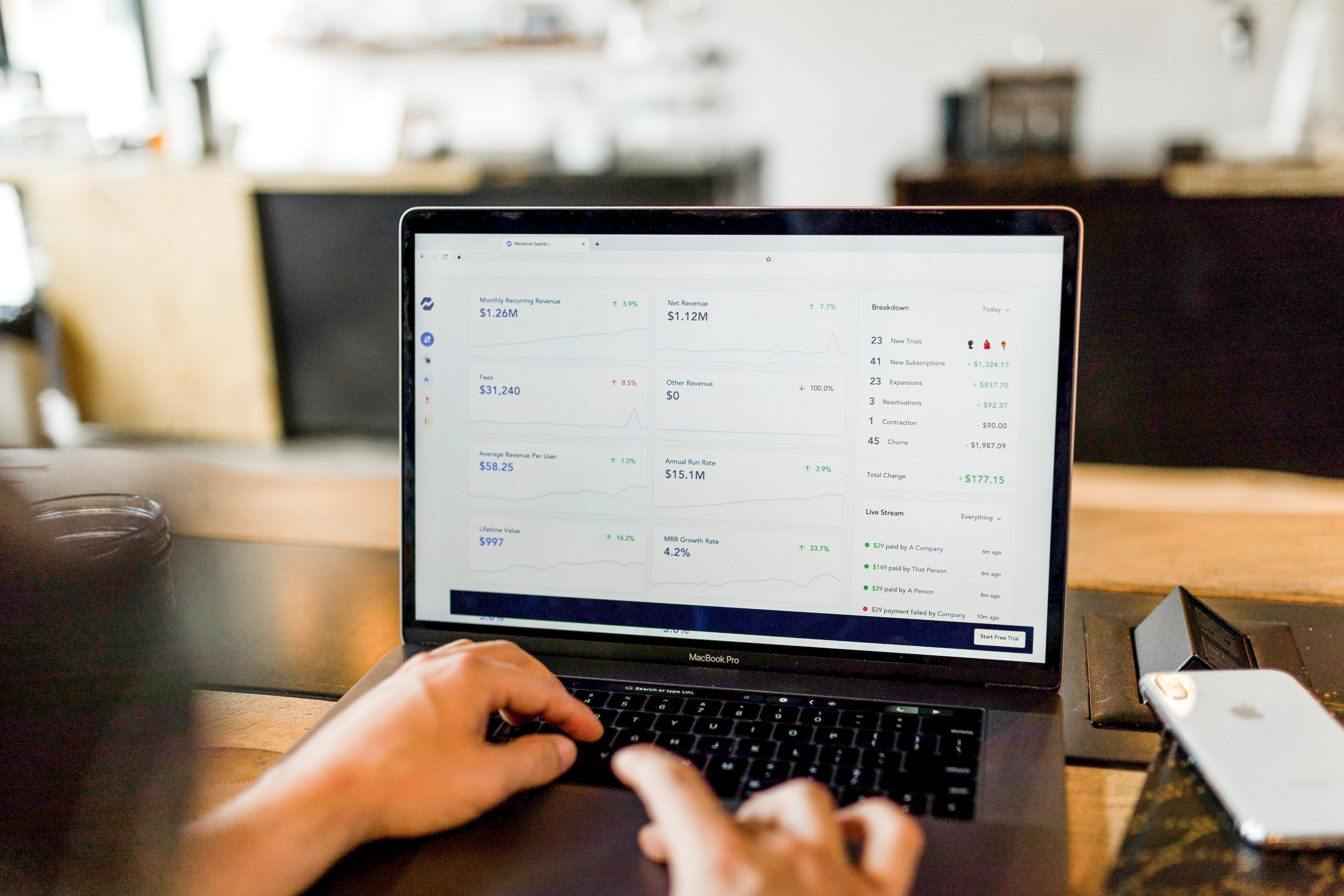 Google analytics dashboard op laptop